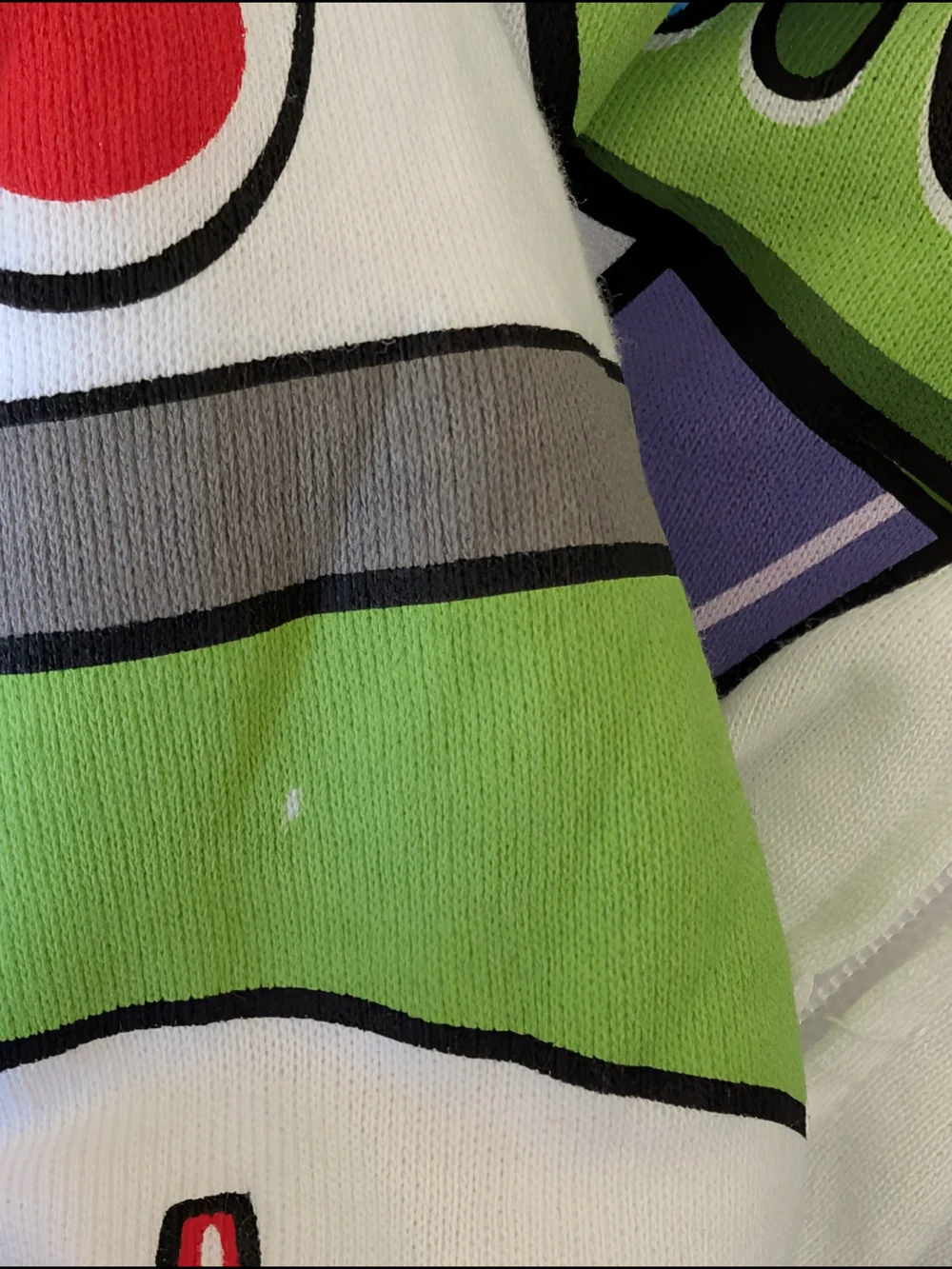 Buzz Lightyear Green & White Kids Sherpa Zip Up Jacket